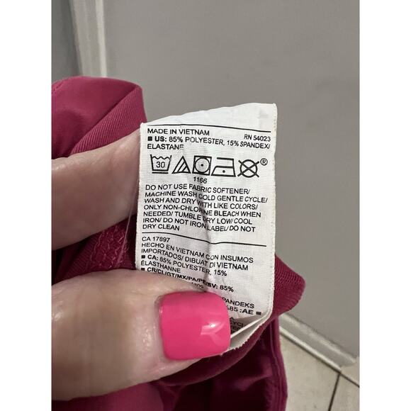 Old Navy Active Radical Fuchsia High Rise Go Dry Crop Leggings Sz 2X - Picture 4 of 4